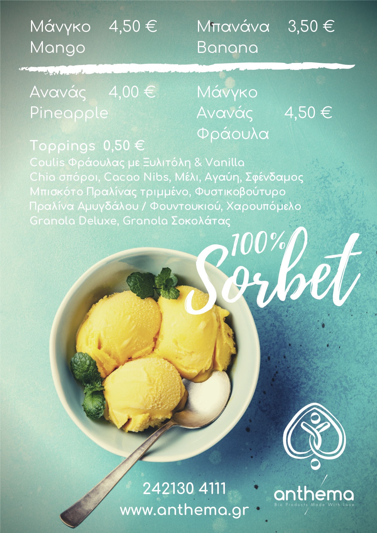 Sorbet 100% Φρούτου