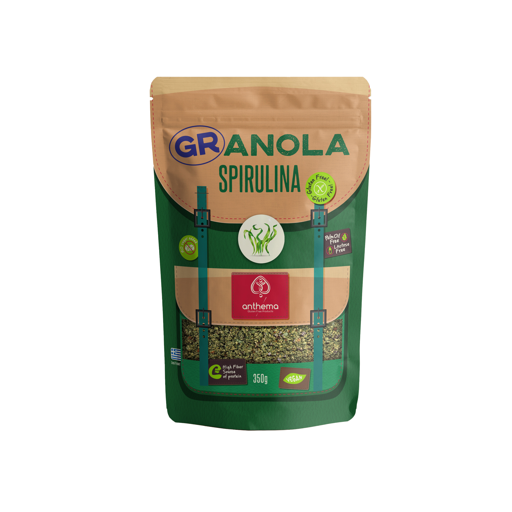 Granola Spirulina & Αμύγδαλο 350gr