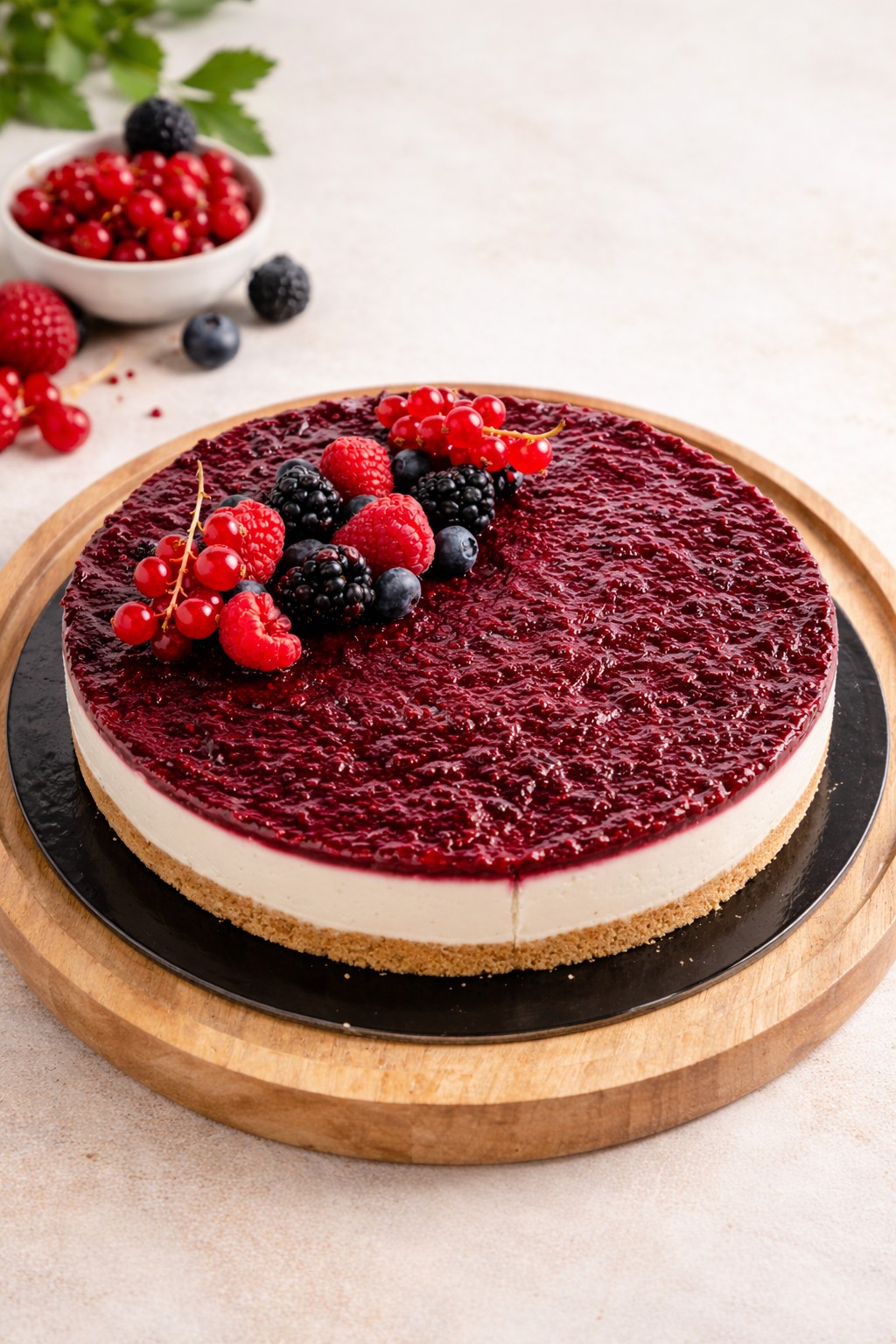 Τούρτα Cheesecake μούρων 